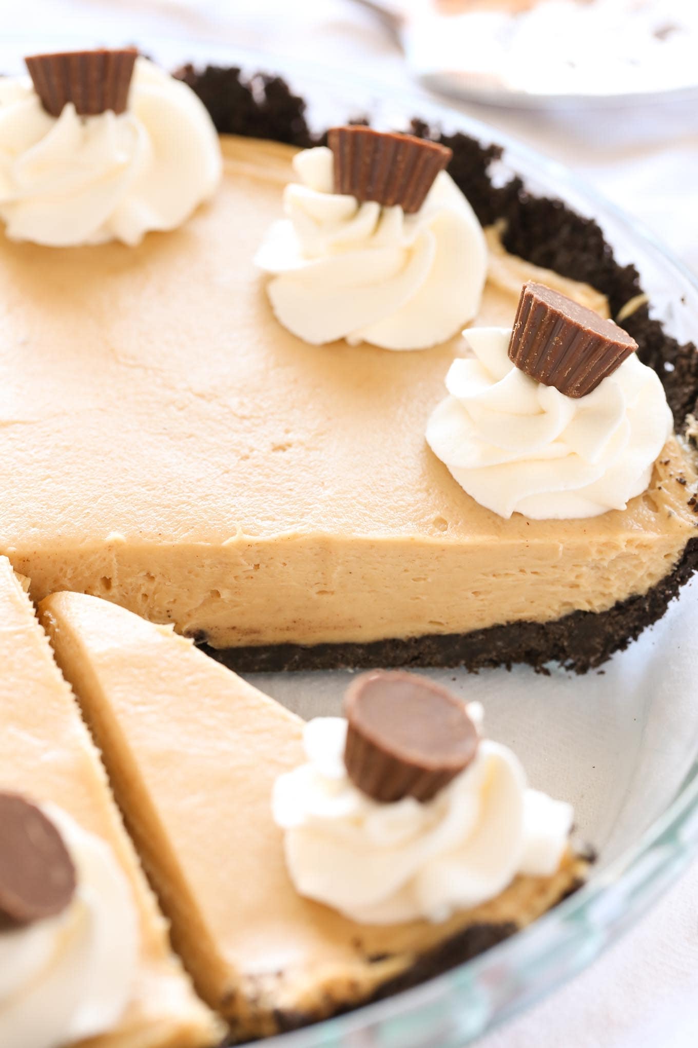 No-Bake Peanut Butter Pie (with Oreo Crust!) - Live Well Bake Often