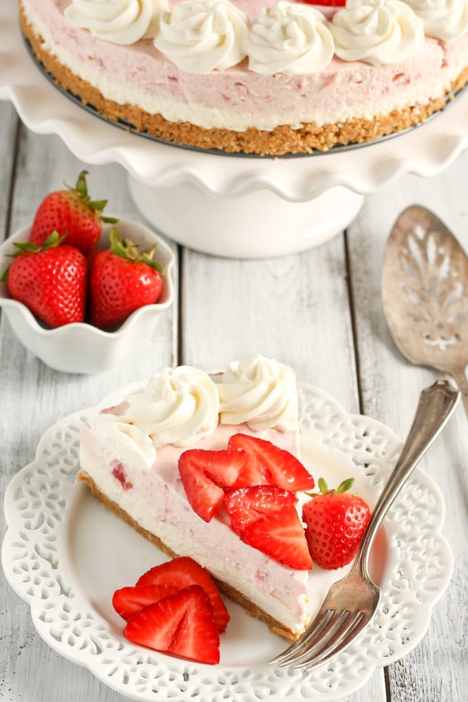 No Bake Strawberry And Vanilla Bean Cheesecake Live Well Bake Often