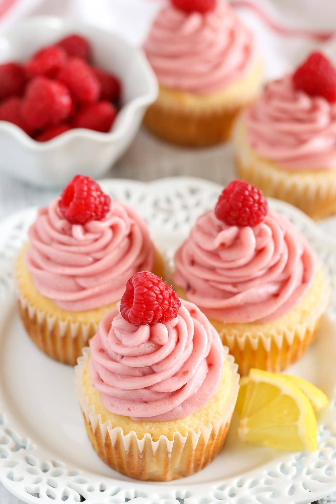 Lemon Raspberry Cupcakes - Live Well Bake Often