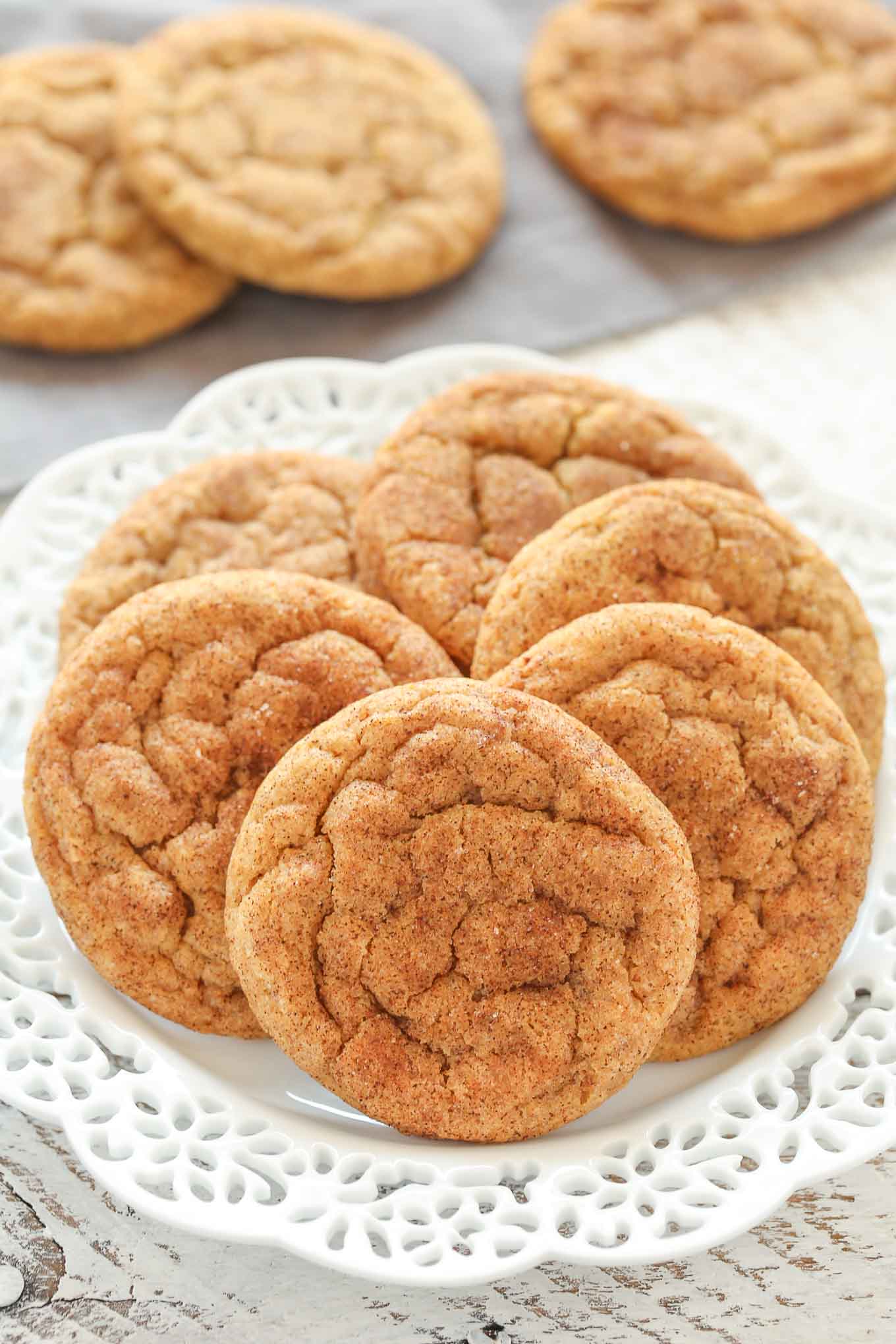 Soft & Chewy Pumpkin Snickerdoodle Cookies