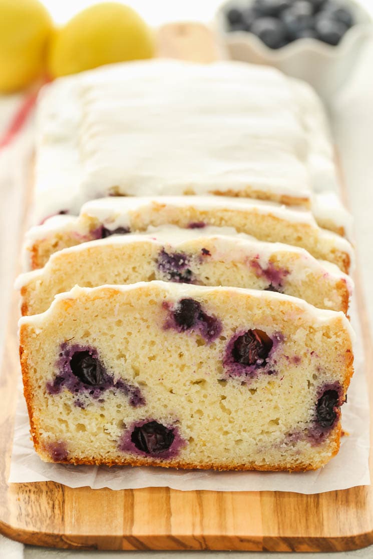 Blueberry Lemon Bread with Lemon Glaze - Live Well Bake Often