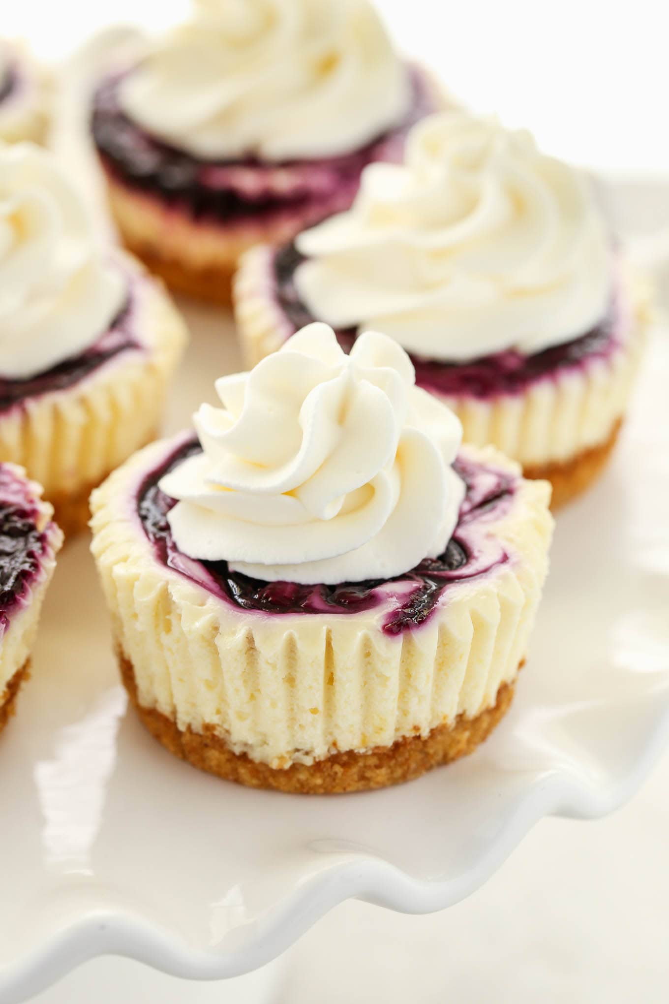 Mini Lemon Blueberry Cheesecake Bites - Live Well Bake Often