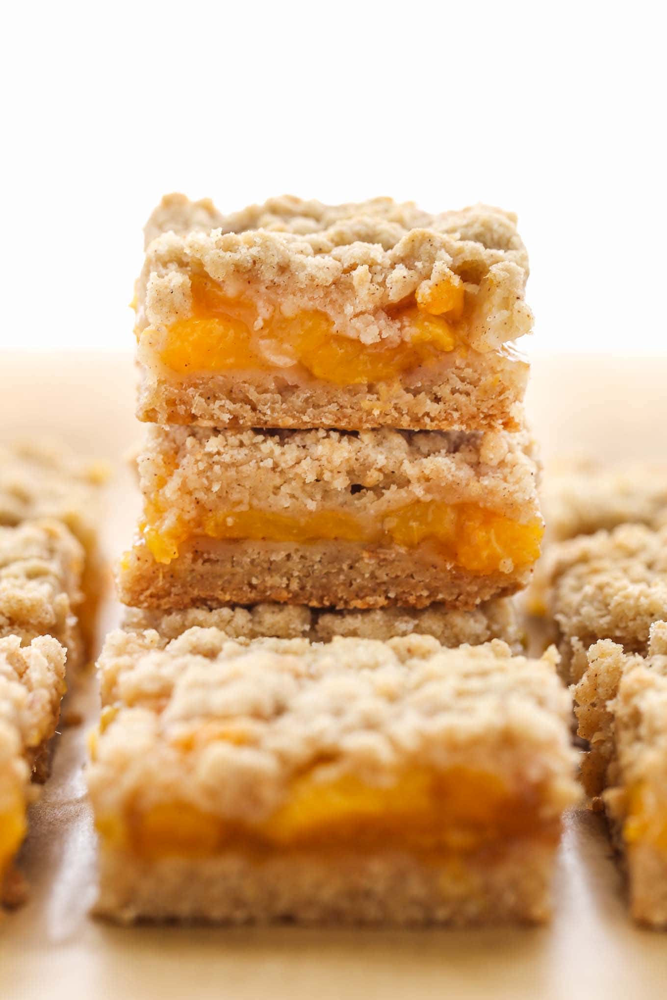 Peach Crumble Bars Recipe - Live Well Bake Often