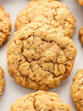 These pumpkin oatmeal cookies are super soft, chewy, thick, and full of pumpkin flavor! The perfect cookie for fall! 