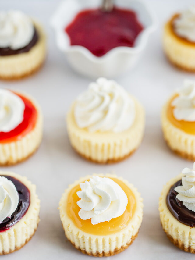 Easy Mini Cheesecakes - Live Well Bake Often