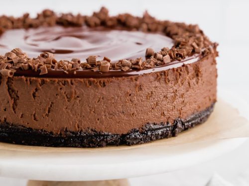 Easy No-Bake Chocolate Cheesecake - Charlotte's Lively Kitchen