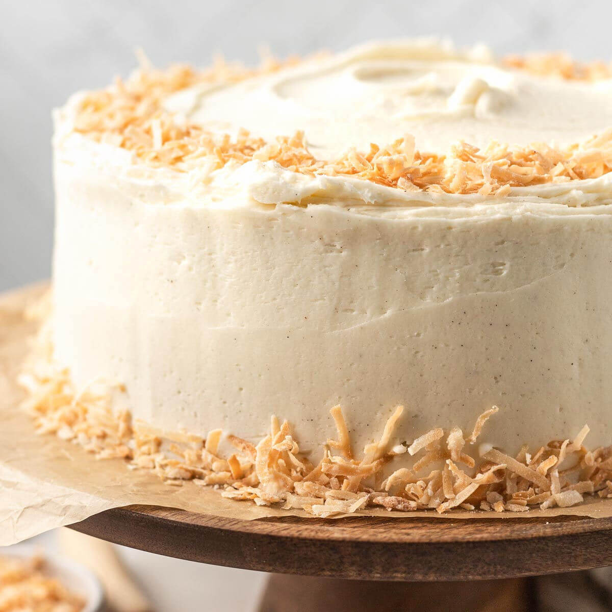 Year on the Grill: Toasted Coconut Cake - 4 Tiers, Custard Filling,  Buttercream Icing and 1/2 the Calories