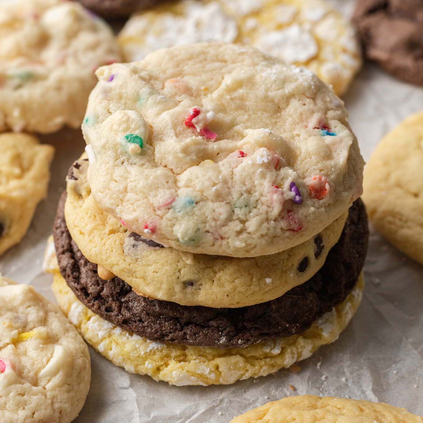 Gooey Chocolate Crinkle Cookies - The Midnight Baker